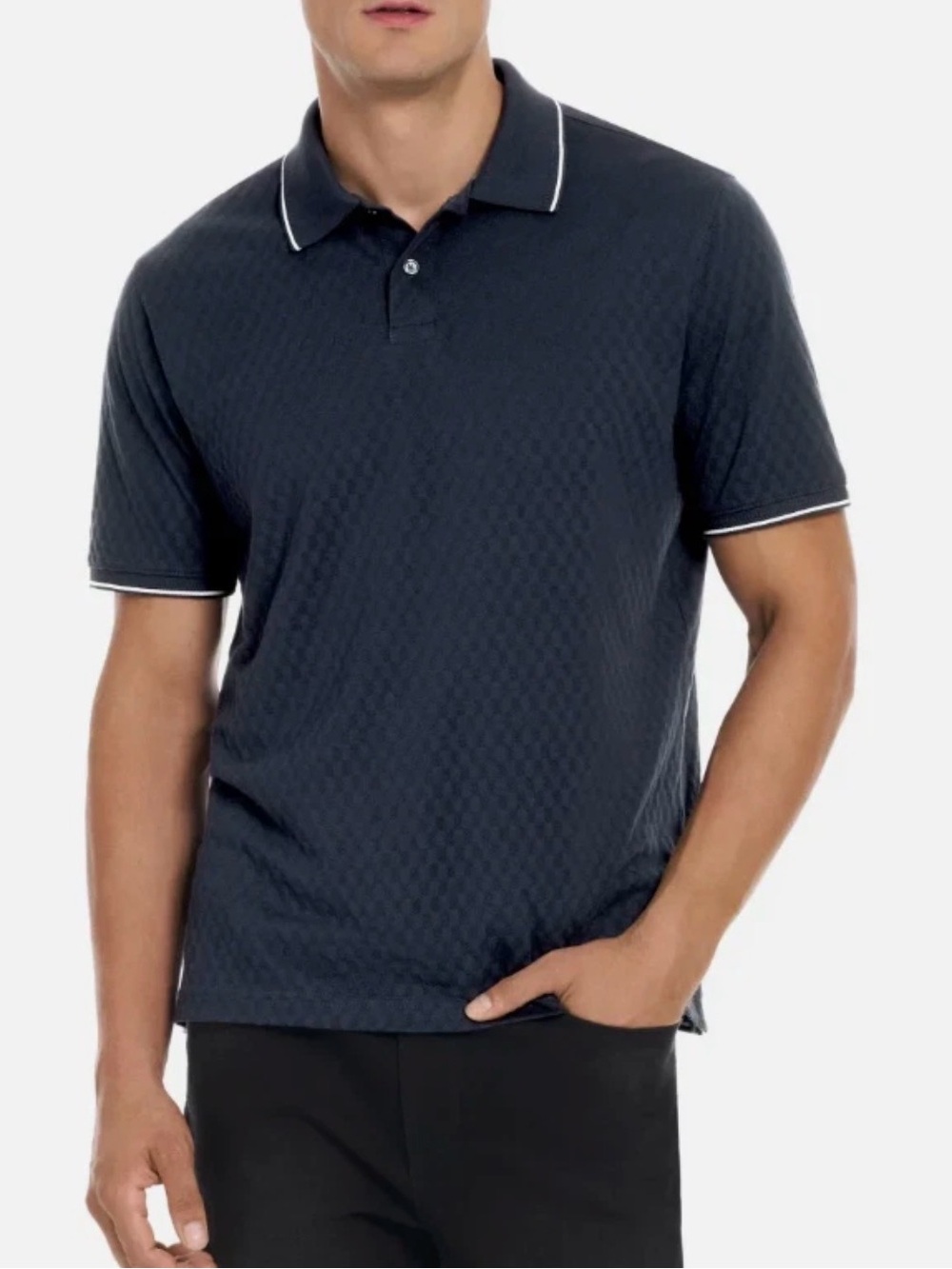 Ted Baker Men’s Textured Polo Shirt-Size XL